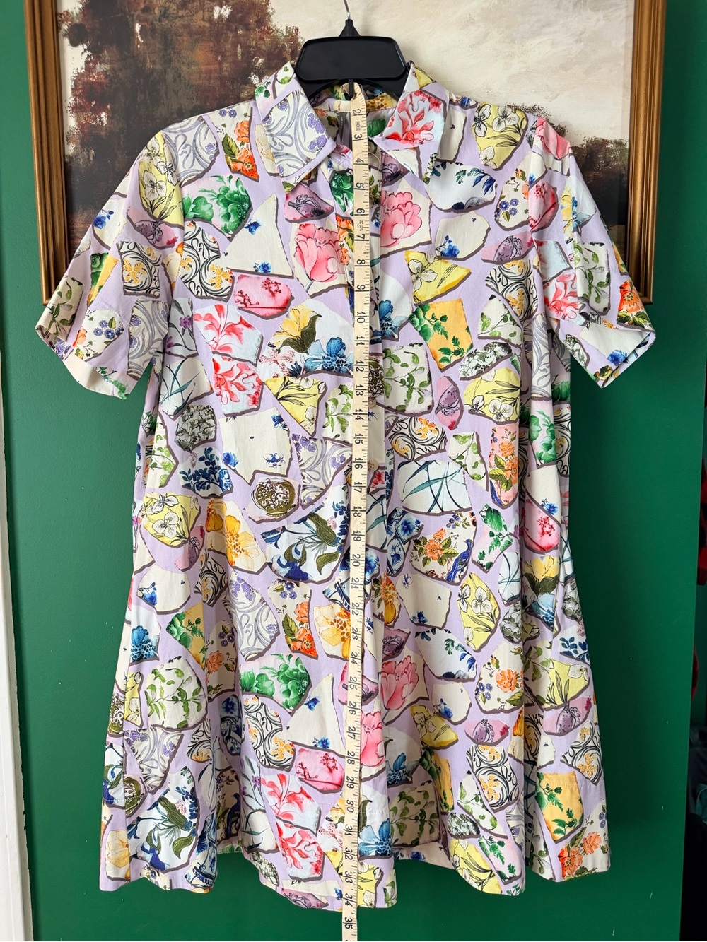 NWT Anthropologie The Pollie Swing Tunic Button Down Floral Mini Dress. XS - Picture 5 of 6